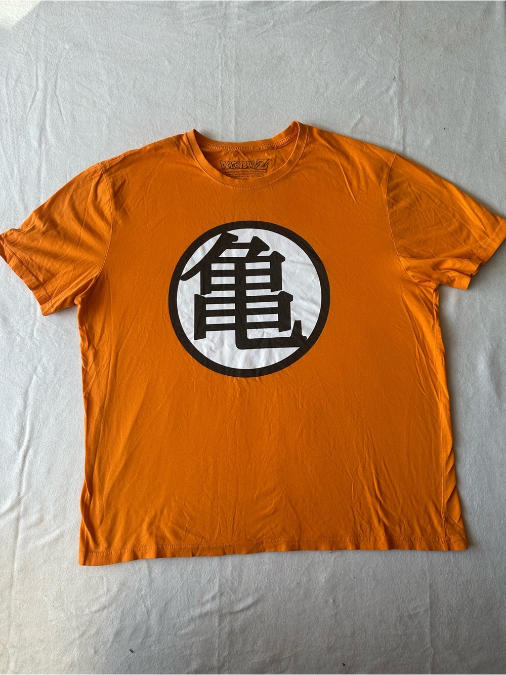 Dragon Ball Z Goku Kanji Symbol Orange Graphic T-Shirt XL Anime Licensed Tee